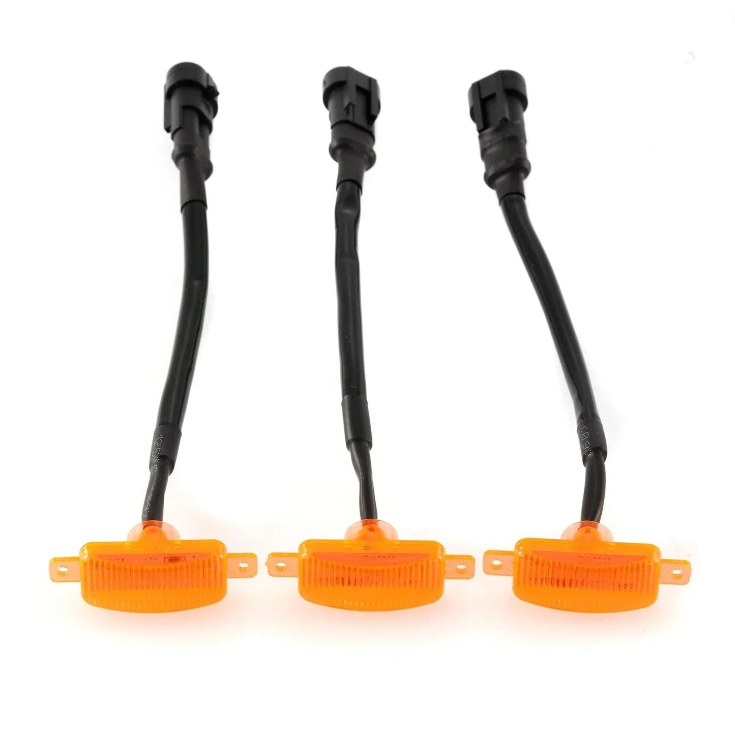 (3pcs/set)  LED Front Grille Lights Raptor Style Amber Light Fit for Chevrolet Silverado 1500 2016-2021 (Amber shell/ Smoked shell）
