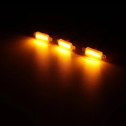 (3pcs/set)  LED Front Grille Lights Raptor Style Amber Light Fit for Chevrolet Silverado 1500 2016-2021 (Amber shell/ Smoked shell）