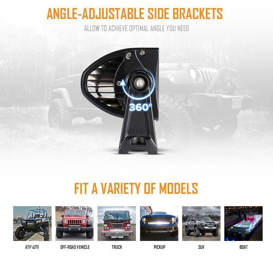 V-Series RGB Straight/Curved 5D lens Combo Beam Double Row LED Light Bar for Chevy Tahoe