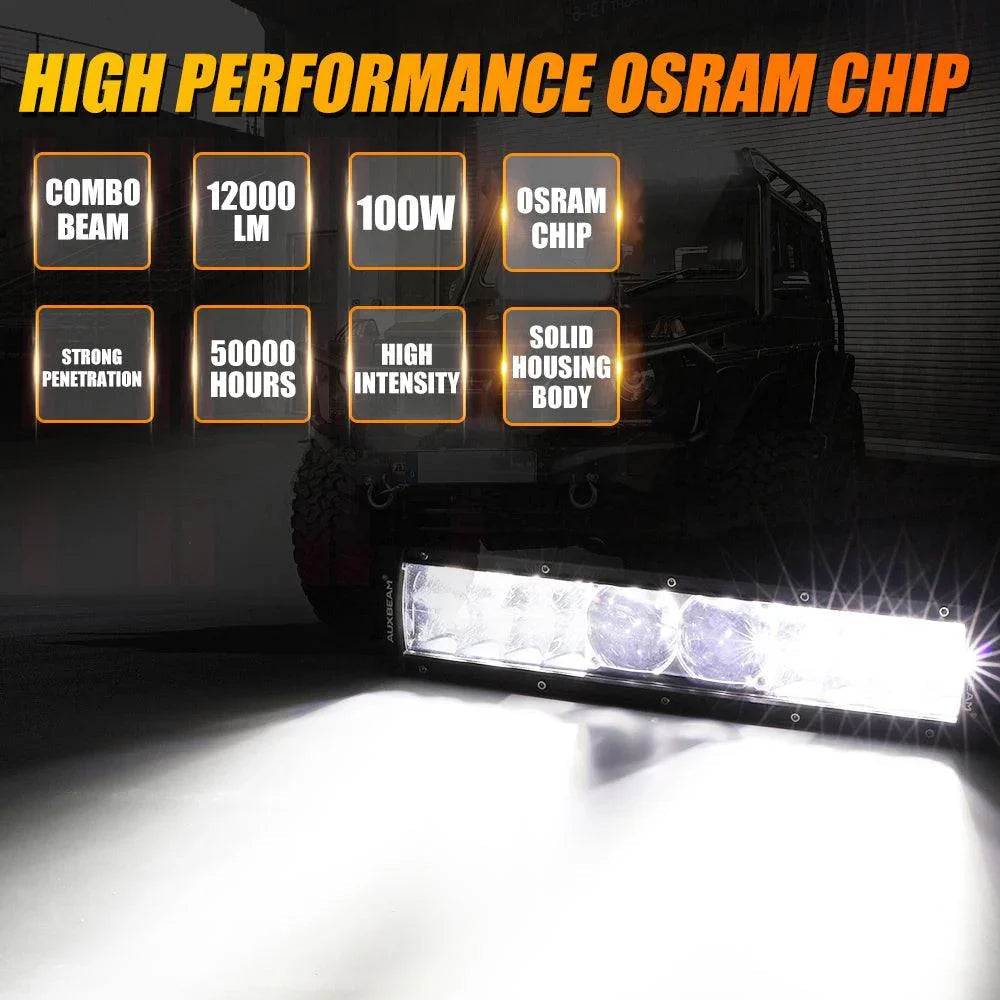 12"/22"/32"/42"/52" 5D-PRO Series LED Light Bar with 5D Projectors For Dodge Ram 1500