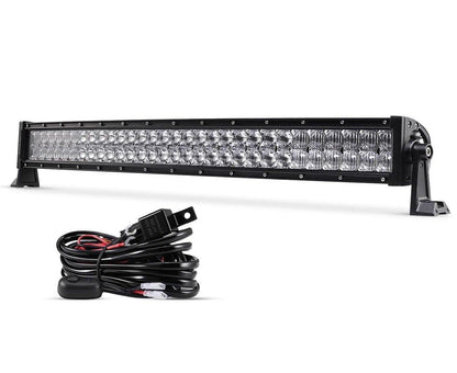 22 Inch-52 Inch 5D Series Straight/Curved Combo Beam Double Row LED Light Bar for Chevy Tahoe