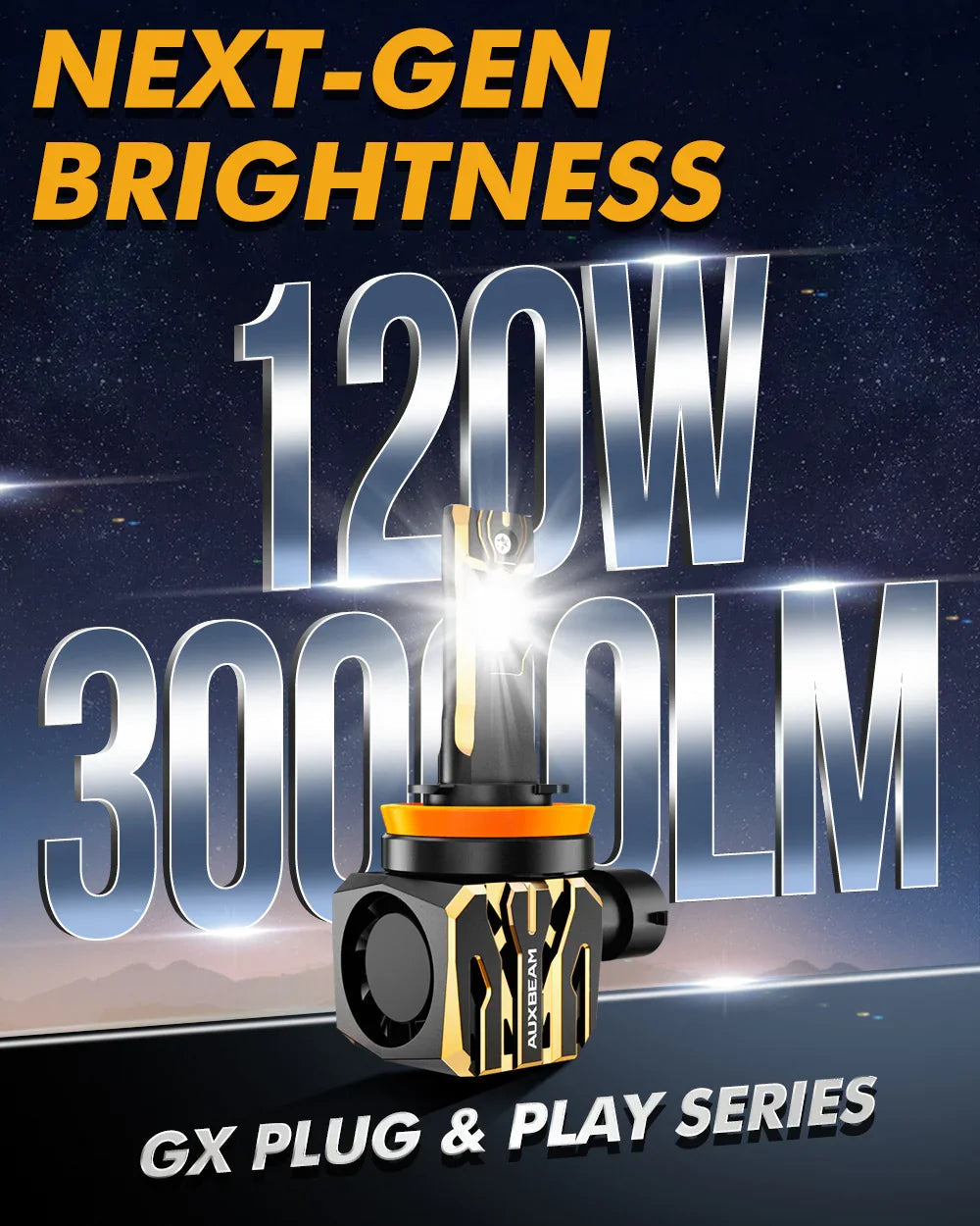 For 2015-2020 Ford F-150 9005 H11 LED Headlight Bulbs Bundle