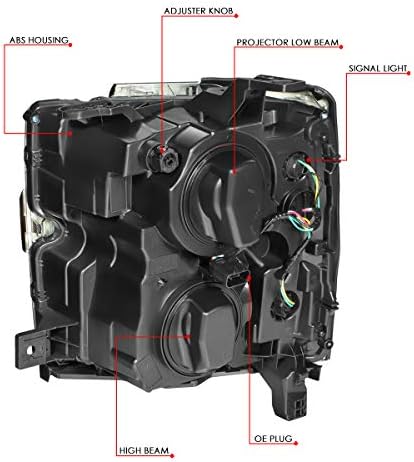 Headlight Assembly Compatible with Chevy Silverado 2500 3500 HD 2015-2019 Left Right Factory Style Headlamp Set Chrome Housing Clear LensGM2502416 GM2503416 23172788|B0D5YDGDRG