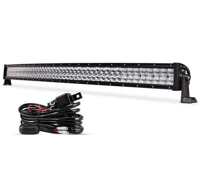 22 Inch-52 Inch 5D Series Straight/Curved Combo Beam Double Row LED Light Bar for Chevy Tahoe