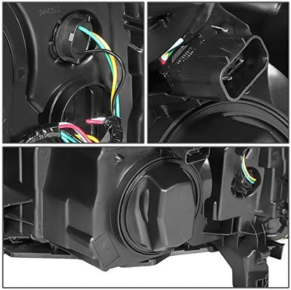 Headlight Assembly Compatible with Chevy Silverado 2500 3500 HD 2015-2019 Left Right Factory Style Headlamp Set Chrome Housing Clear LensGM2502416 GM2503416 23172788|B0D5YDGDRG