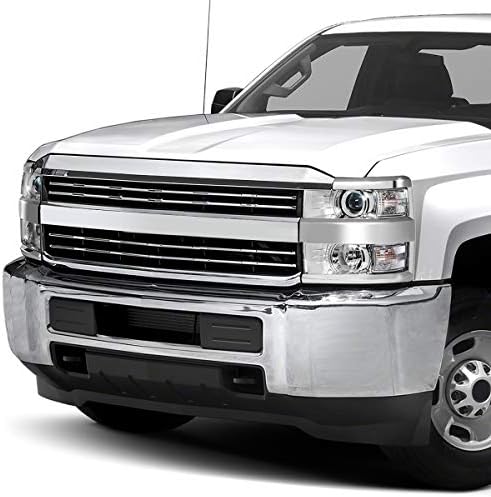 Headlight Assembly Compatible with Chevy Silverado 2500 3500 HD 2015-2019 Left Right Factory Style Headlamp Set Chrome Housing Clear LensGM2502416 GM2503416 23172788|B0D5YDGDRG