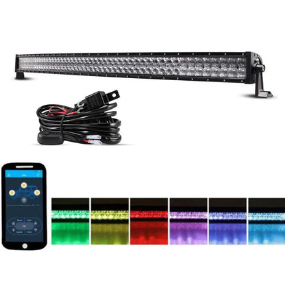 V-Series RGB Straight/Curved 5D lens Combo Beam Double Row LED Light Bar for Chevy Tahoe