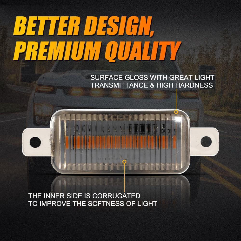 (5pcs/set)  LED Front Grille Lights Raptor Style Amber Light Fit for Chevrolet Silverado 2500HD 2020-2021