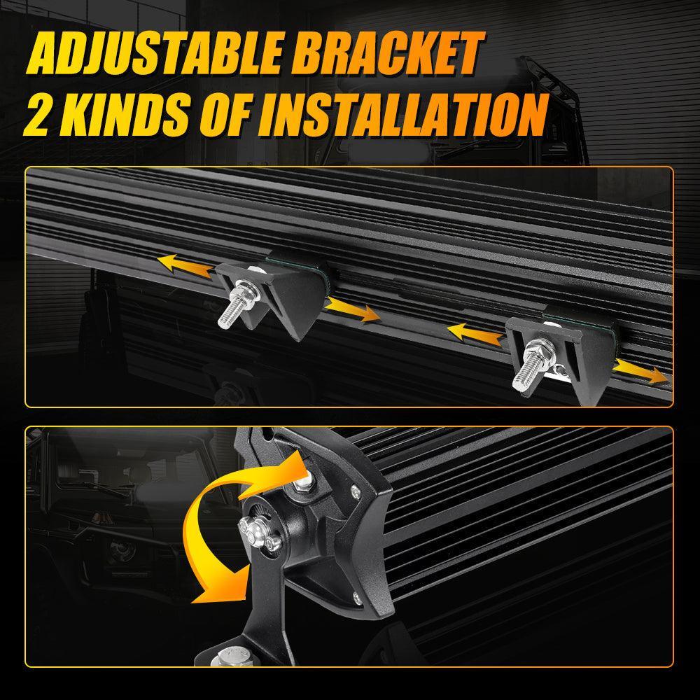 12"/22"/32"/42"/52" 5D-PRO Series LED Light Bar with 5D Projectors For Dodge Ram 1500