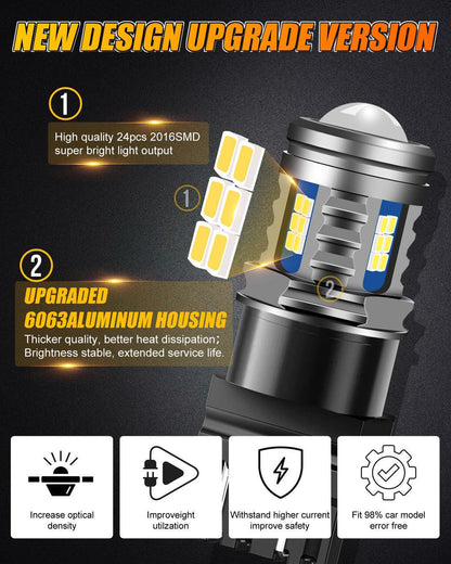 For 2004 Ford F150 Heritage F-16 Plus Series 9007 Built-in Canbus Automotive Grade 14000LM LED Light Bulbs High Low Beam Bundle