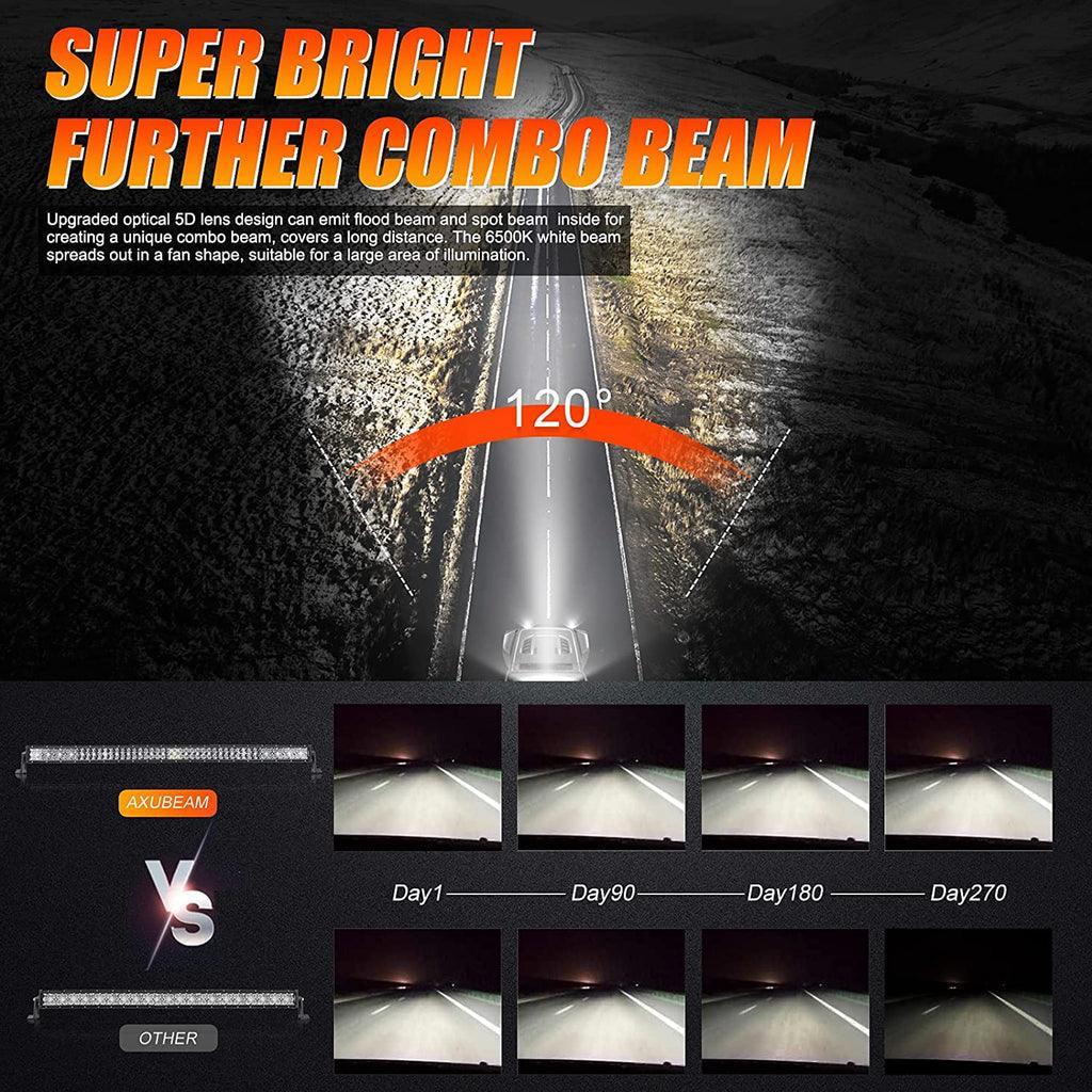 22 Inch-52 Inch 5D Series Straight/Curved Combo Beam Double Row LED Light Bar for 2016 Ford F150