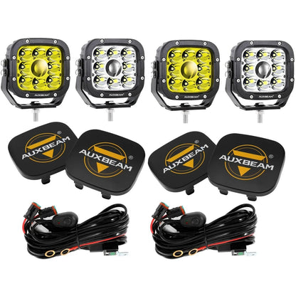 5 Inch 110W White/Amber Spot Light LED Driving Lights for Dodge Ram 1500/2500/3500