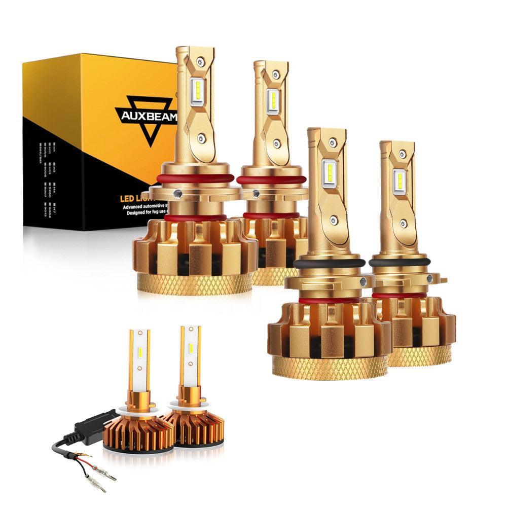For 2001-2002 GMC Sierra 1500 HD F-16 Plus Series Built-in Canbus Automotive Grade 14000LM LED Light Bulbs High Low Beam Bundle