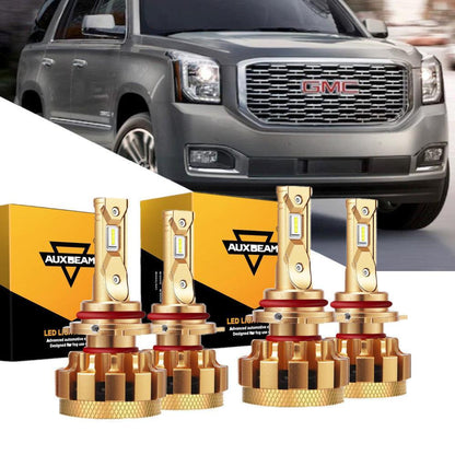 For 2002-2006 GMC Yukon XL 1500(Denali) F-16 Plus Series Built-in Canbus Automotive Grade 14000LM LED Light Bulbs High Low Beam Bundle