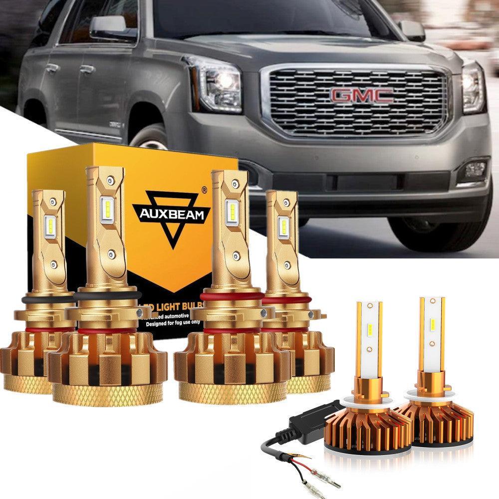 For 2000-2001 GMC Yukon XL 1500 F-16 Plus Series Built-in Canbus Automotive Grade 14000LM LED Light Bulbs High Low Beam Bundle