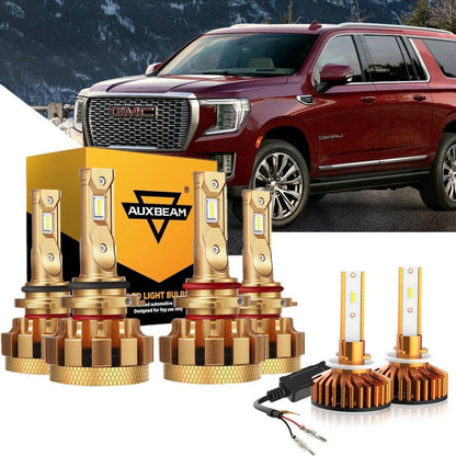 For 2000-2001 GMC Yukon F-16 Plus Series Built-in Canbus Automotive Grade 14000LM LED Light Bulbs High Low Beam Bundle