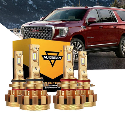 For 2000-2001 GMC Yukon F-16 Plus Series Built-in Canbus Automotive Grade 14000LM LED Light Bulbs High Low Beam Bundle