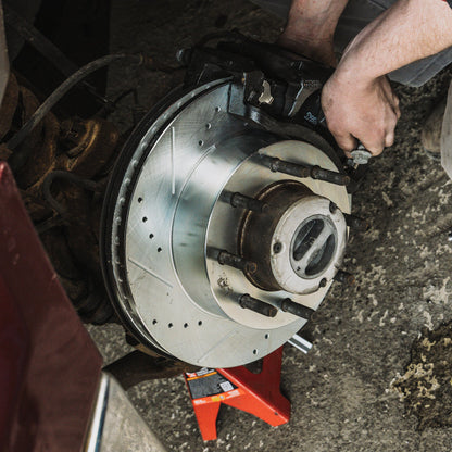 Doc's Diesel RAM 6.7L Cummins 2500/3500 Ceramic Front Brake Pads + Drilled and Slotted Front Rotors Kit 2019-2024