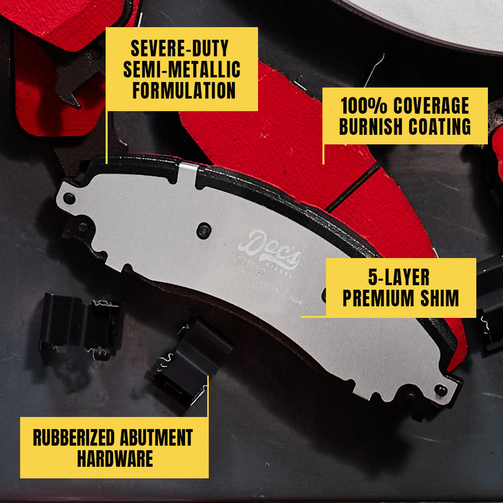 Doc's Diesel Chevrolet/GMC 6.6L Duramax SRW Front and Rear Brake Pads and Rotors Kit 2011-2019