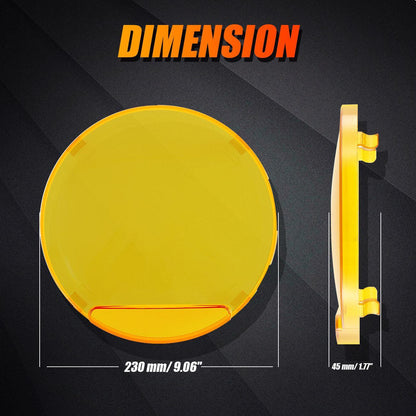 (2pcs/set) 9 INCH 270W 37776LM 360-PRO Series Custom Lens LED Driving Lights+Amber/Black Covers(Optional) for Ford F150 F250 F350 F450