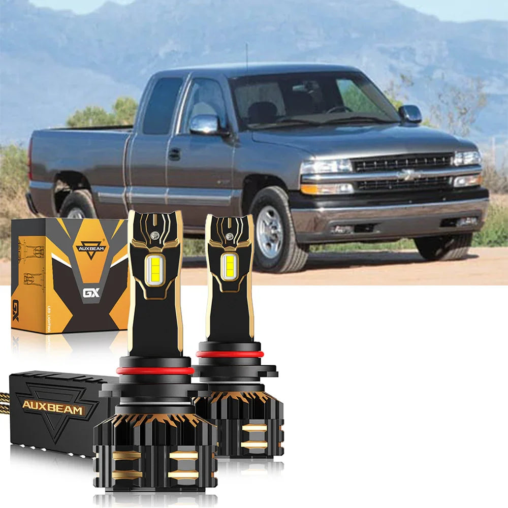 For 2000-2002 Chevrolet Silverado 1500 9005 9006 LED Headlight Bulbs Bundle