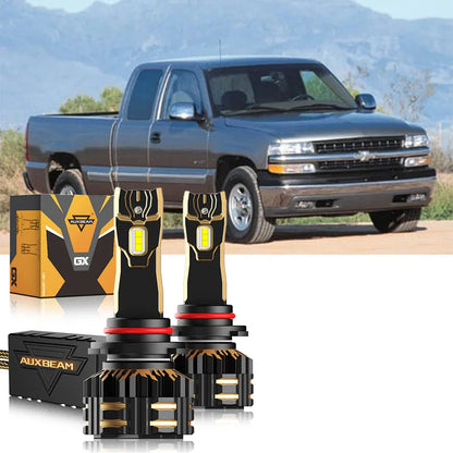 For 2000-2002 Chevrolet Silverado 1500 9005 9006 LED Headlight Bulbs Bundle