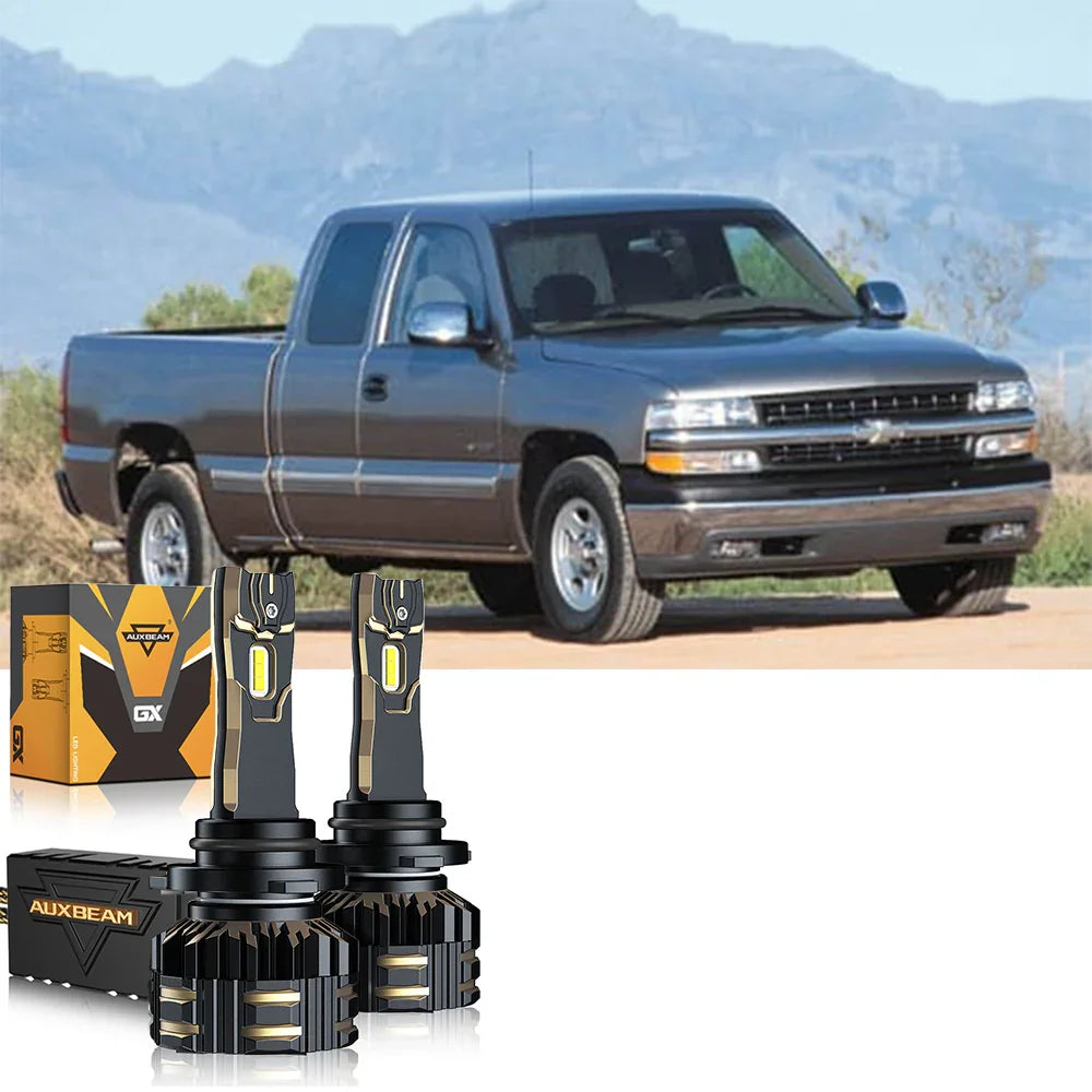 For 2000-2002 Chevrolet Silverado 1500 9005 9006 LED Headlight Bulbs Bundle