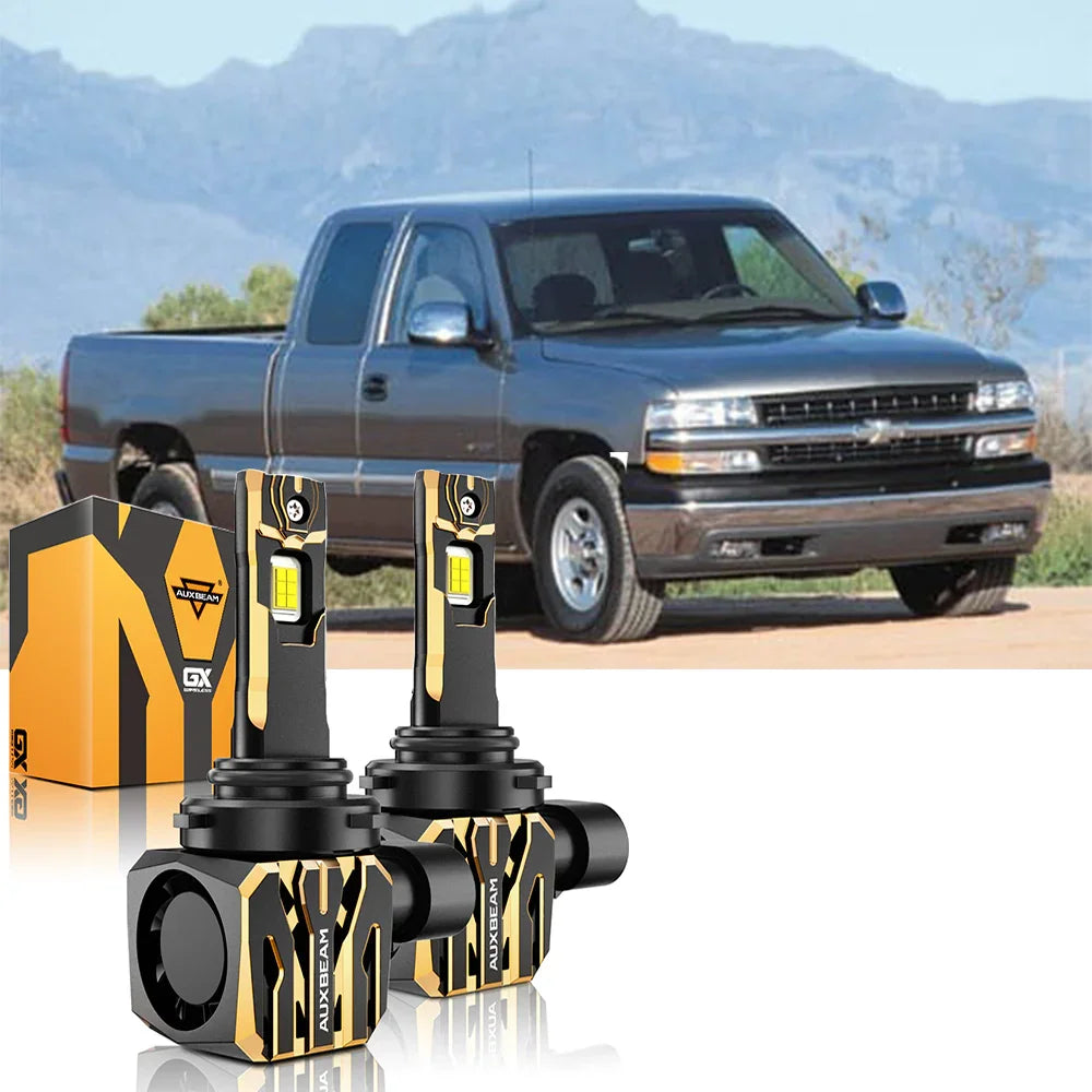 For 2000-2002 Chevrolet Silverado 1500 9005 9006 LED Headlight Bulbs Bundle