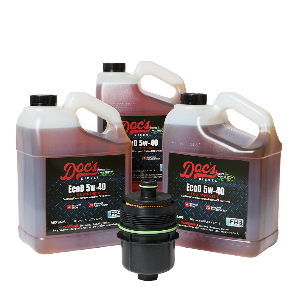 Doc's Diesel Jeep Wrangler/Gladiator 3.0L + Dodge RAM 1500 3.0L EcoDiesel 5W-40 Full Synthetic Oil Change Kit 2020-2023