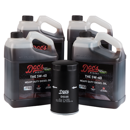 Doc's Diesel Dodge RAM 6.7L/5.9L Cummins 5W-40 Full Synthetic Oil Change Kit 1989-2024