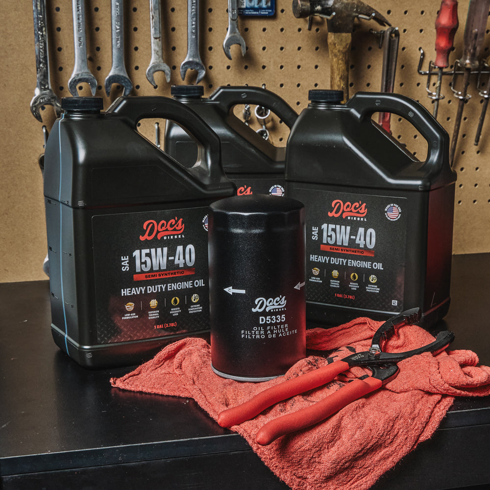 Doc's Diesel Dodge RAM 6.7L/5.9L Cummins 15W-40 SEMI Synthetic Oil Change Kit 1989-2024
