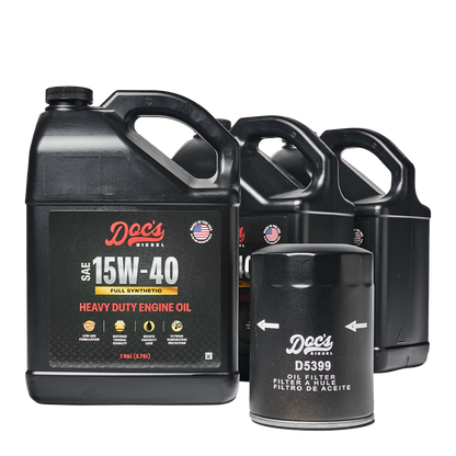 Doc's Diesel Chevrolet/GMC 6.6L Duramax 15W-40 Full Synthetic Oil Change Kit 2001-2019