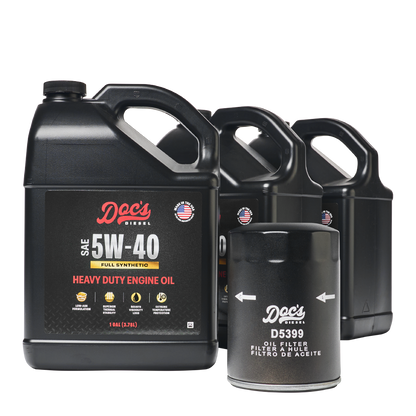 Doc's Diesel Chevrolet/GMC 6.6L Duramax 5W-40 Full Synthetic Oil Change Kit 2001-2019