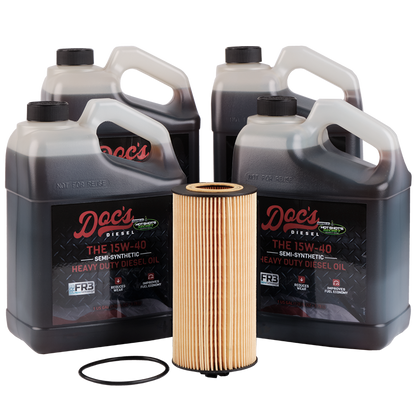 Doc's Diesel Ford 6.0L/6.4L Powerstroke 15W-40 SEMI Synthetic Oil Change Kit 2003-2010