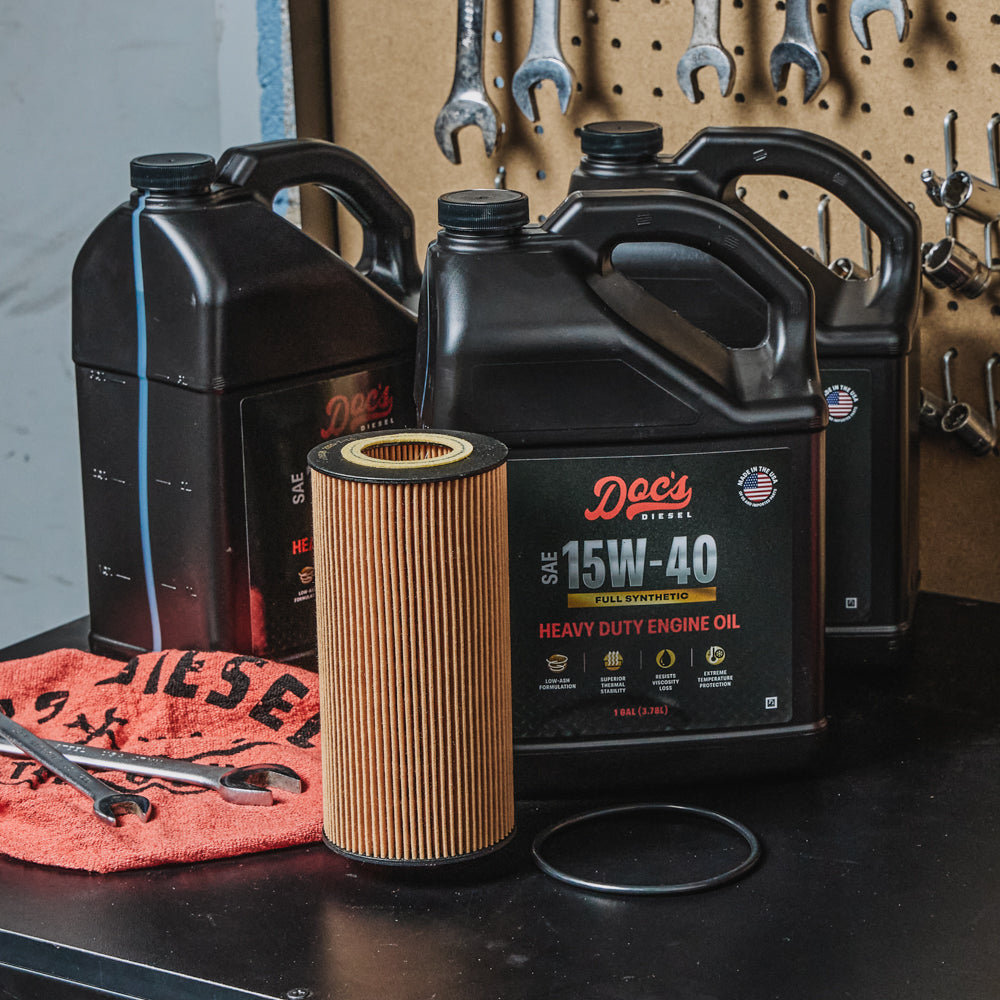 Doc's Diesel Ford 6.0L/6.4L Powerstroke 15W-40 Full Synthetic Oil Change Kit 2003-2010