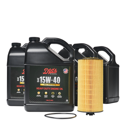 Doc's Diesel Ford 6.0L/6.4L Powerstroke 15W-40 Full Synthetic Oil Change Kit 2003-2010