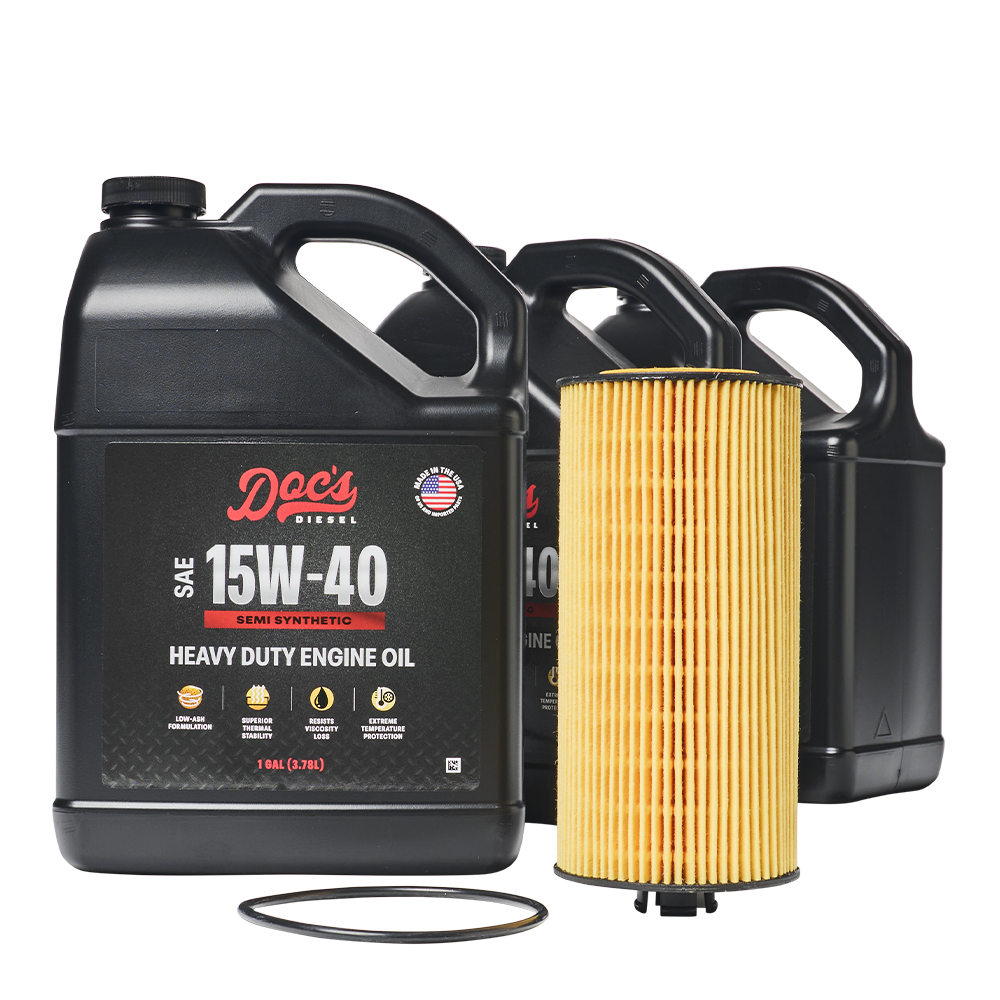 Doc's Diesel Ford 6.0L/6.4L Powerstroke 15W-40 SEMI Synthetic Oil Change Kit 2003-2010