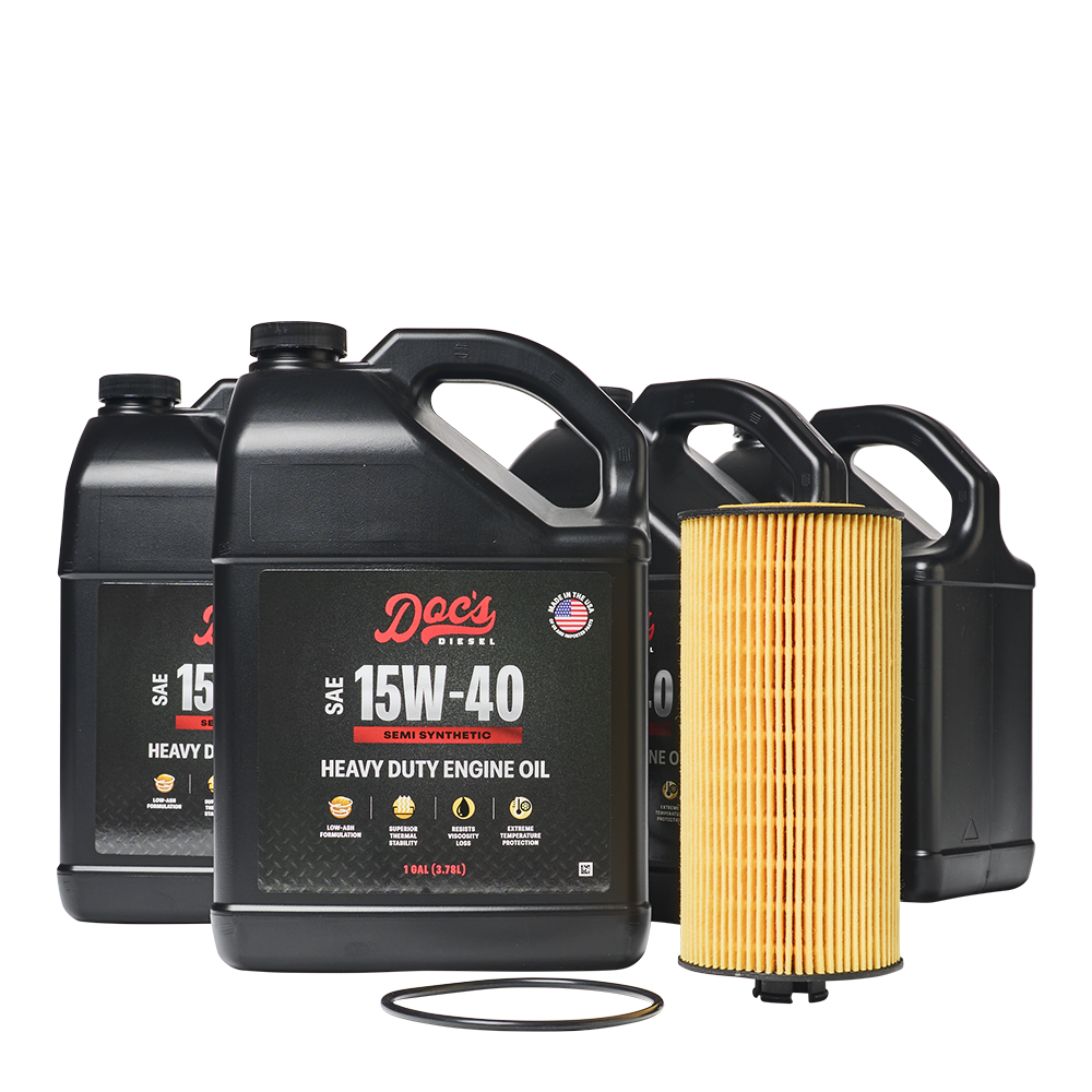 Doc's Diesel Ford 6.0L/6.4L Powerstroke 15W-40 SEMI Synthetic Oil Change Kit 2003-2010