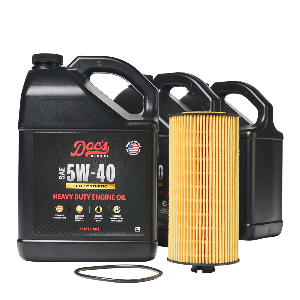 Doc's Diesel Ford 6.0L/6.4L Powerstroke 5W-40 Full Synthetic Oil Change Kit 2003-2010