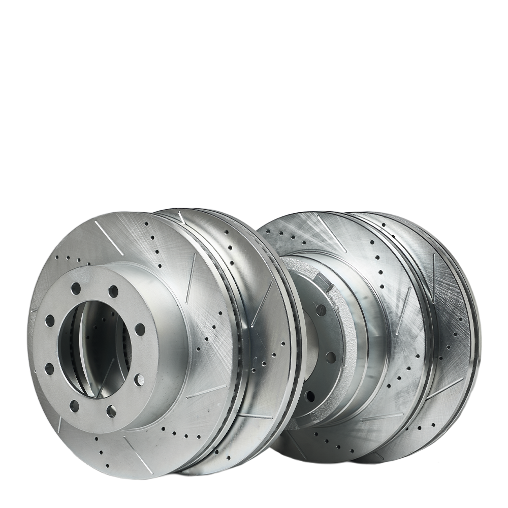 Doc's Diesel Ford 6.7L Powerstroke F250/F350 SRW/DRW Drilled and Slotted Front/Rear Rotors Kit 2013-2022
