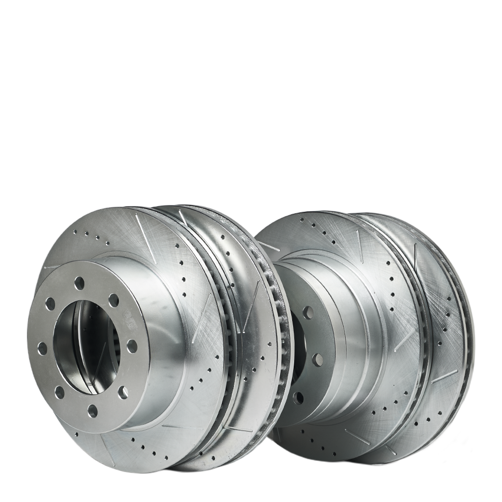 Doc's Diesel Dodge RAM 5.9L Cummins 2500/3500 SRW/DRW Drilled and Slotted Front/Rear Rotors Kit 2003-2008, 6.7L 2007.5-2008