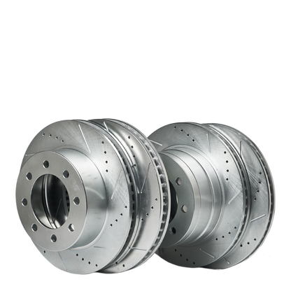 Doc's Diesel Dodge RAM 5.9L Cummins 2500/3500 SRW/DRW Drilled and Slotted Front/Rear Rotors Kit 2003-2008, 6.7L 2007.5-2008