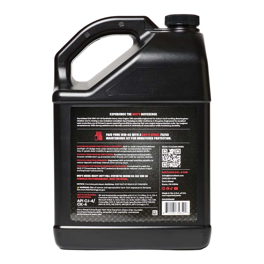 Doc's Diesel Ford 7.3L Powerstroke 15W-40 Full Synthetic Oil Change Kit 1994-2003
