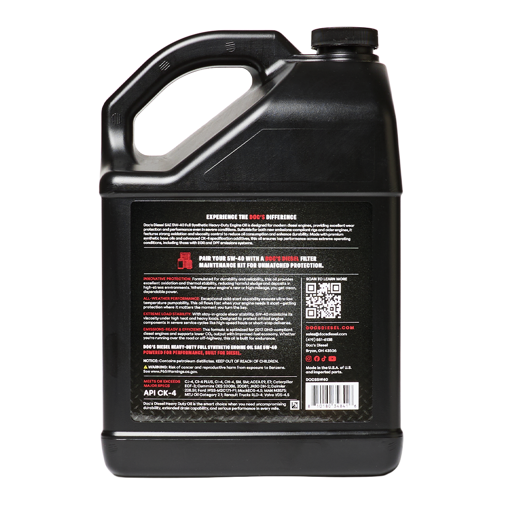 Doc's Diesel Ford 7.3L Powerstroke 5W-40 Full Synthetic Oil Change Kit 1994-2003