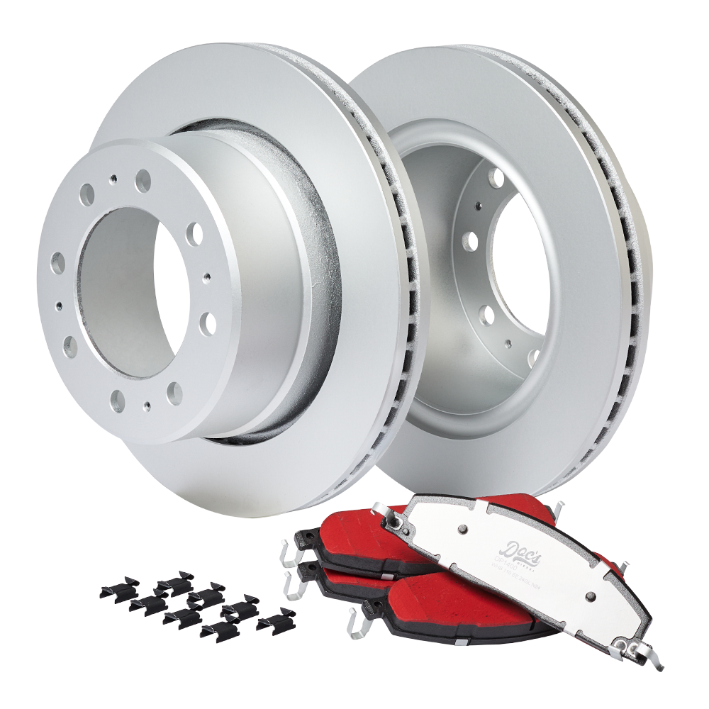 Doc's Diesel RAM 6.7L/5.9L Cummins SRW/DRW Rear Brake Pads and Rotors Kit 2009-2018