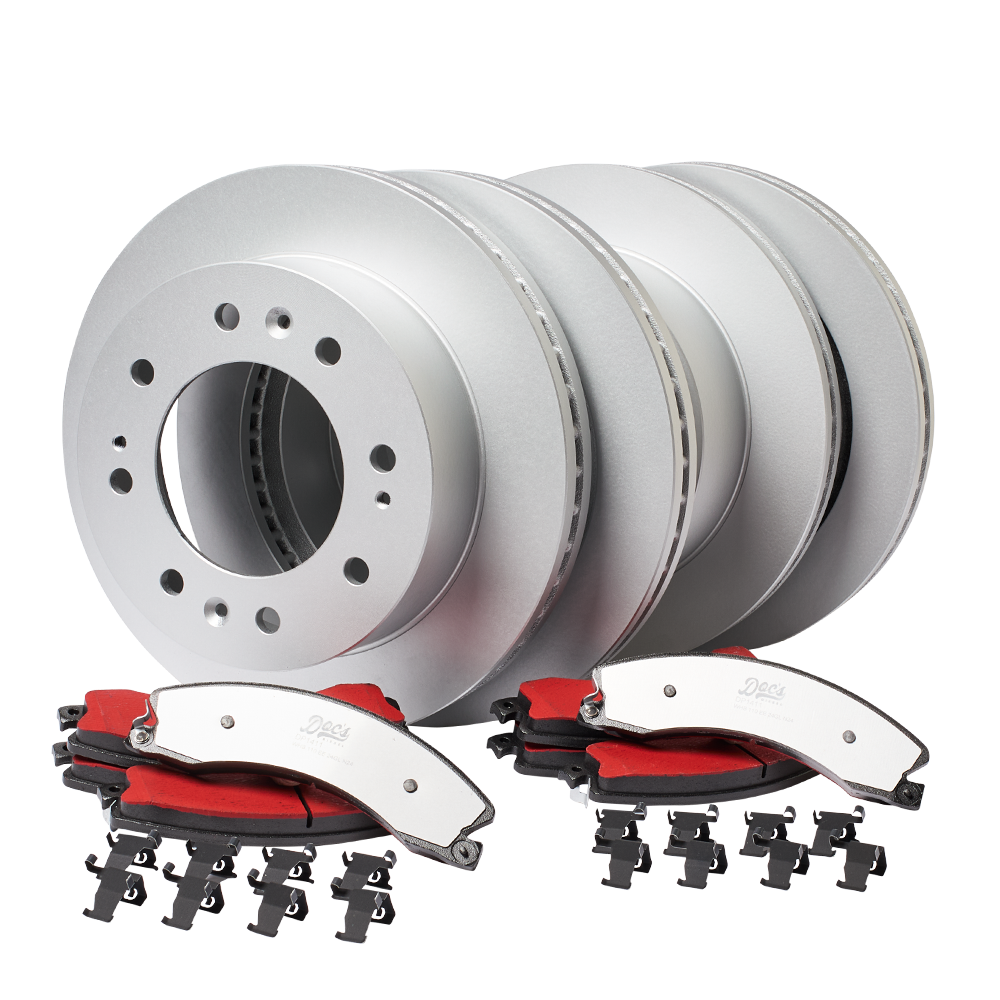 Doc's Diesel Chevrolet/GMC 6.6L Duramax SRW Front and Rear Brake Pads and Rotors Kit 2011-2019