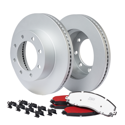 Doc's Diesel Ford 6.7L Powerstroke SRW/DRW Front Brake Pads and Rotors Kit 2013-2022