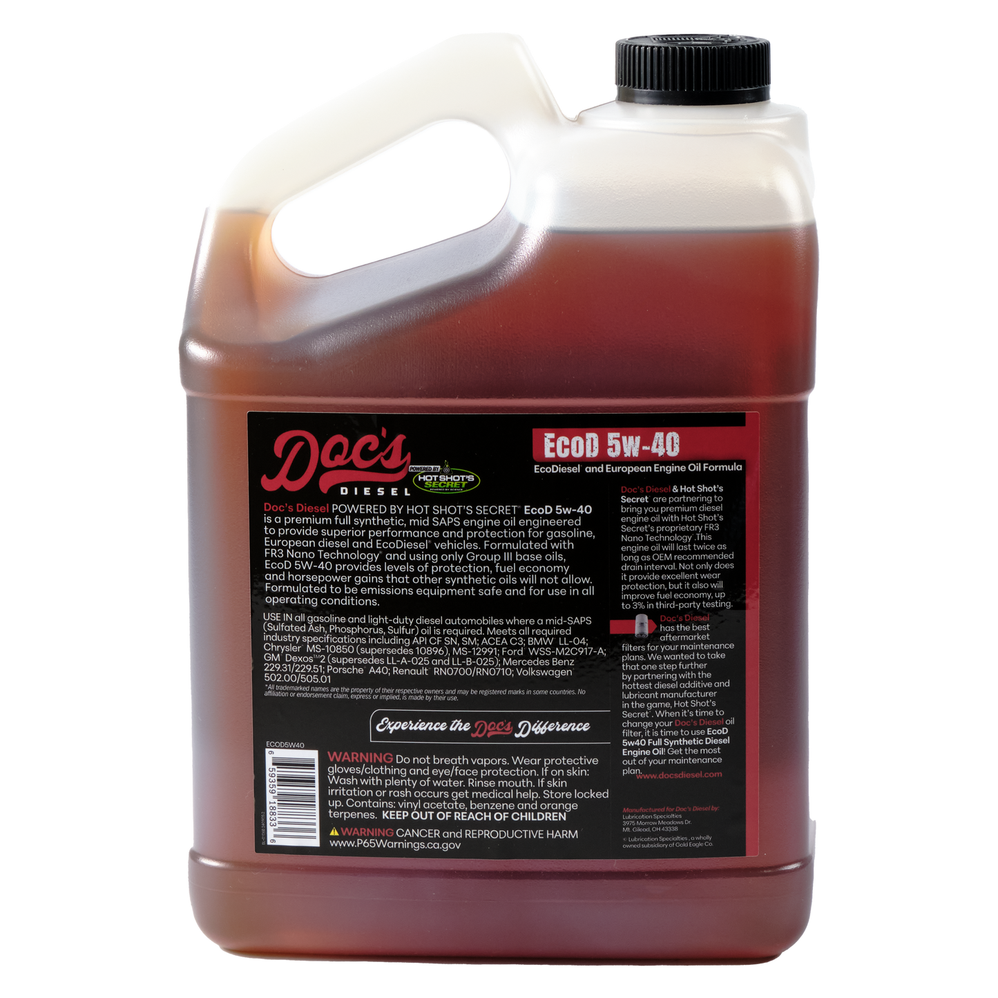 Doc's Diesel Jeep Wrangler/Gladiator 3.0L + Dodge RAM 1500 3.0L EcoDiesel 5W-40 Full Synthetic Oil Change Kit 2020-2023