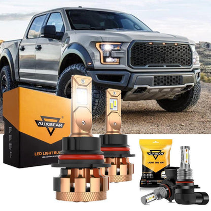 For 2004 Ford F150 Heritage F-16 Plus Series 9007 Built-in Canbus Automotive Grade 14000LM LED Light Bulbs High Low Beam Bundle