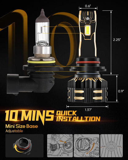 For 2015-2020 Ford F-150 9005 H11 LED Headlight Bulbs Bundle